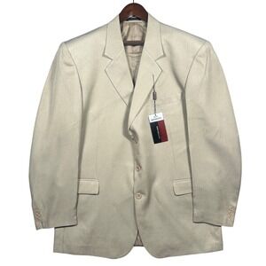 Midtown Man Suit Jacket Mens 48L Tan NEW Micro Touch 3 Button Blazer